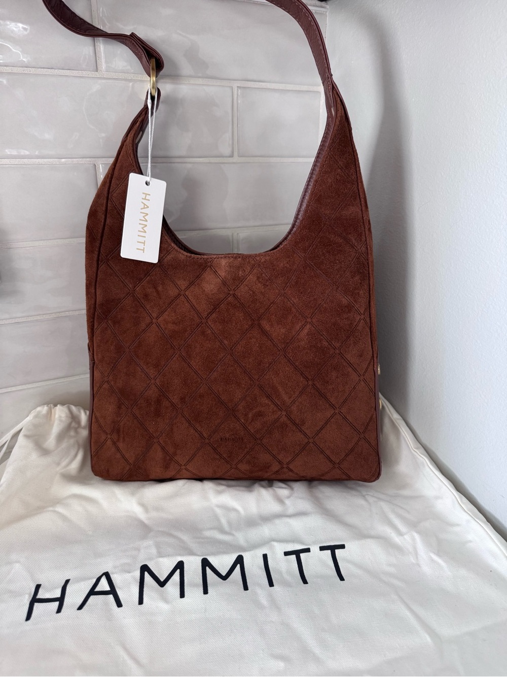 Hammitt Tim Suede Shoulder Bag NWT